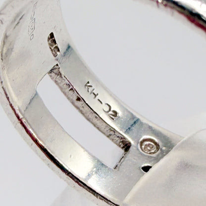 Vintage Kit Heath Sterling Silver & Diamond Ring, London Hallmark, UK Size T - image 8