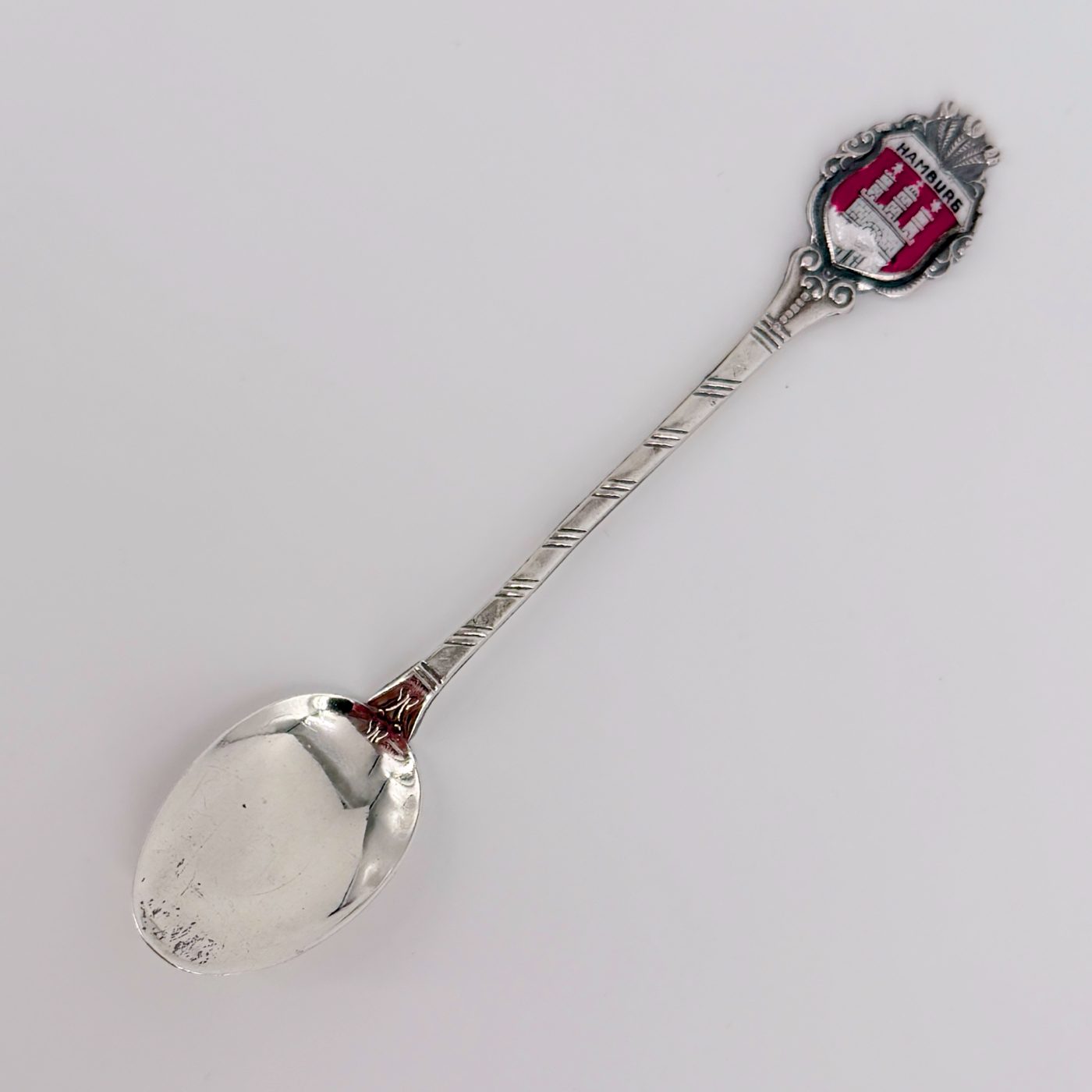 Antique German Silver Hamburg Souvenir Teaspoon - image 2