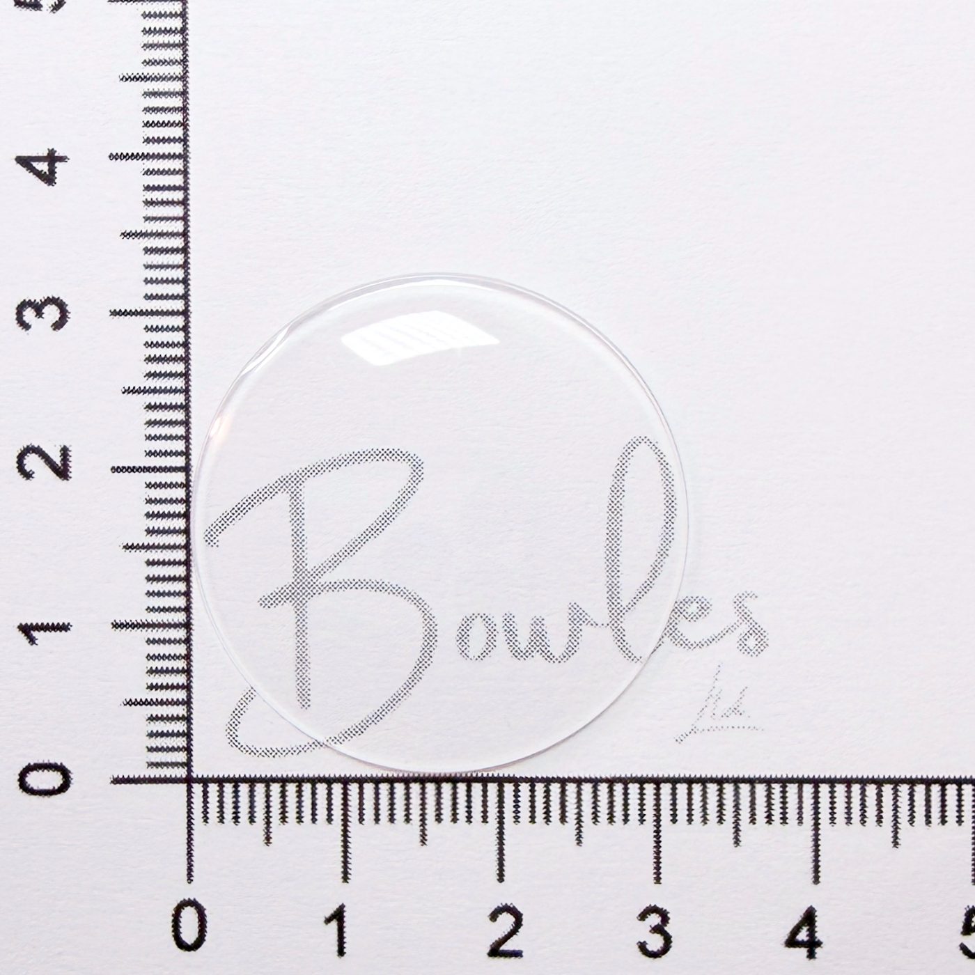 32.0mm Round Low Dome Mineral Glass Watch Crystal - Antique New Old Stock - image 1