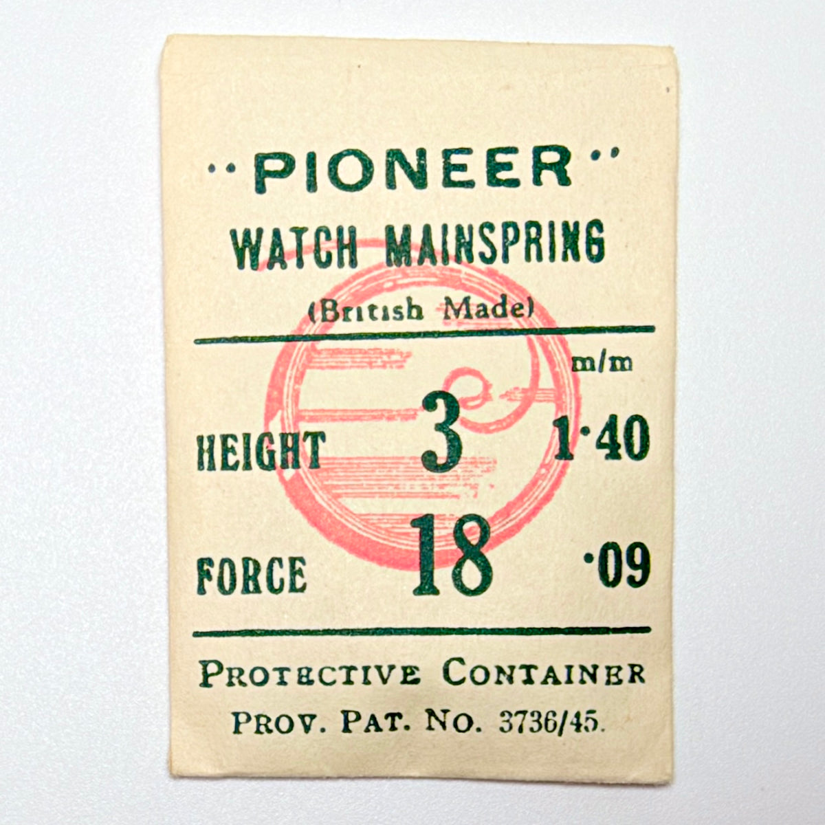 Pioneer Mainspring - H 1.4 mm × T 0.09 mm - image 1