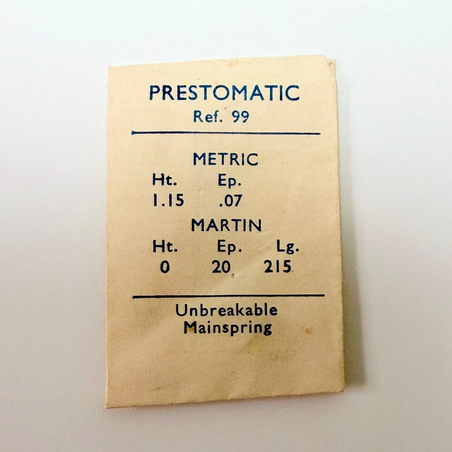 Prestomatic Mainspring - H 1.15 × T 0.07 × L 215 mm - image 1