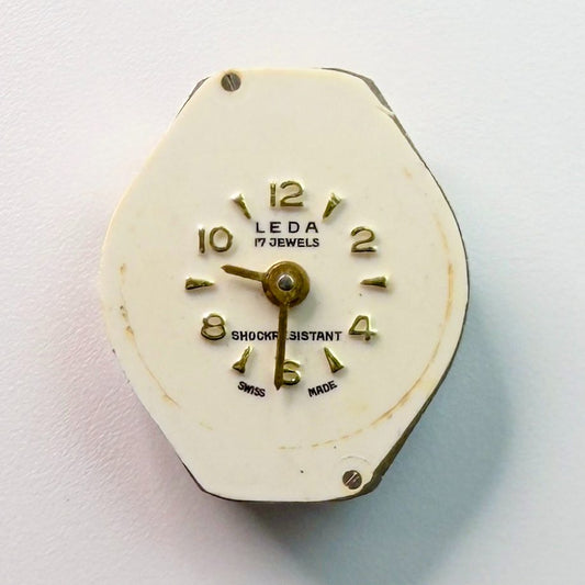 LEDA 501P Vintage 17 Jewel Swiss Watch Movement – For Spares or Repair - image 2