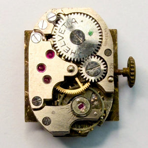 Helvetia Calibre 106 Watch Movement – Working, Rectangular, 12.85 x 19.65mm