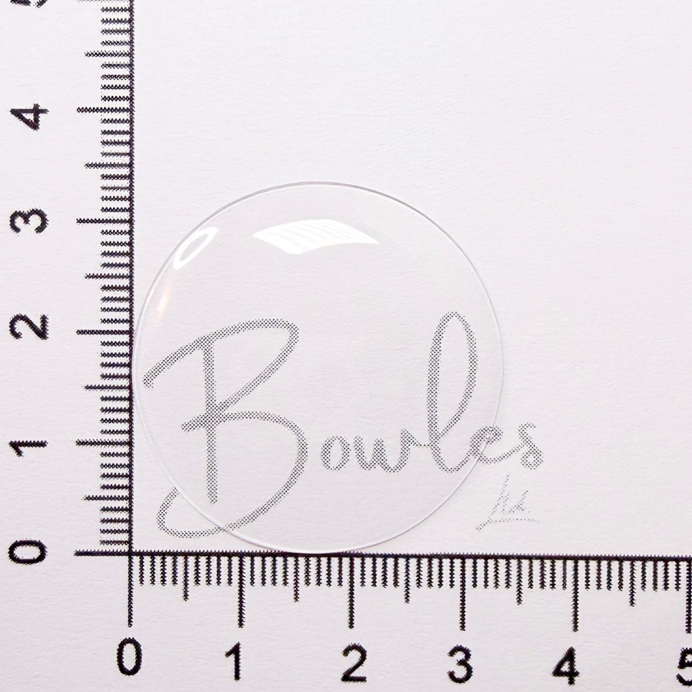 33.4mm Round Low Dome Mineral Glass Watch Crystal - Antique New Old Stock - image 1