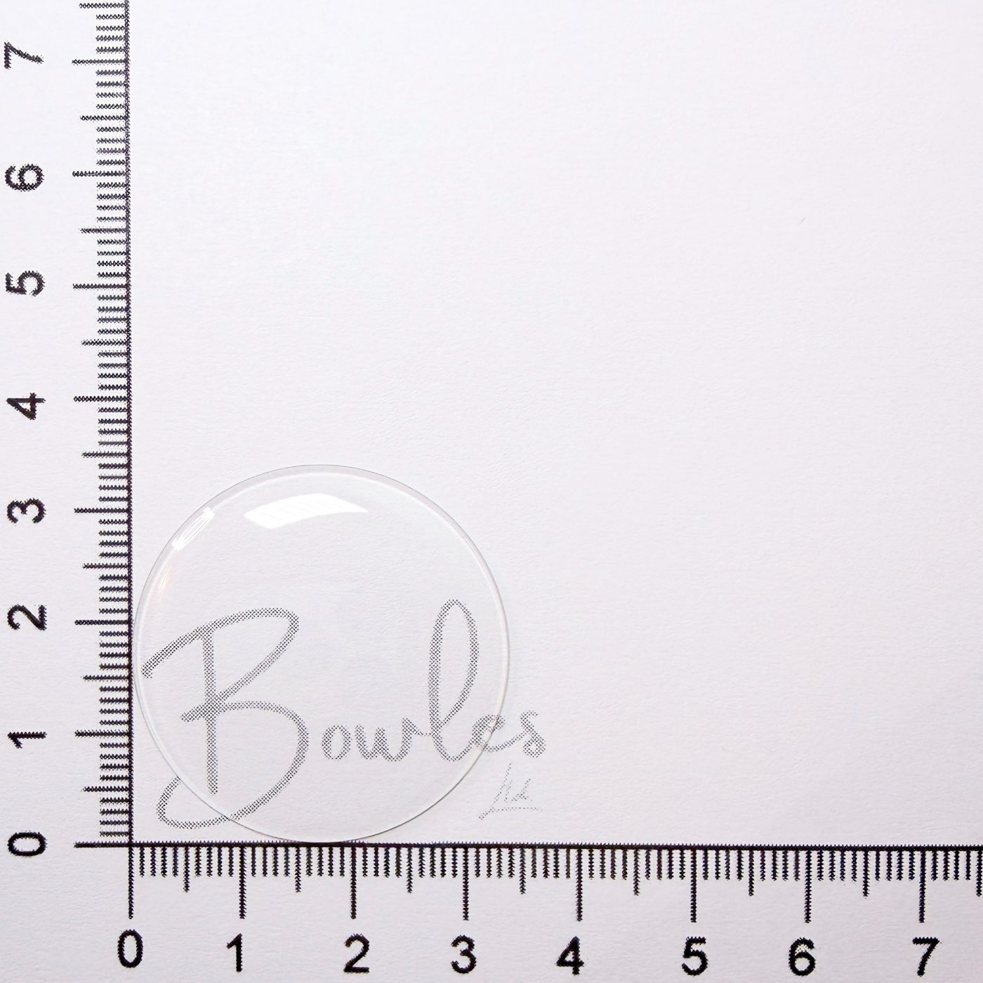 33.7mm Round Low Dome Mineral Glass Watch Crystal - Antique New Old Stock - image 1