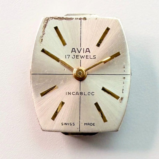 Avia FEF 6620 Watch Movement – 17 Jewels, 15.5 x 12.8mm – For Spares or Repair - image 2