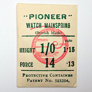 Pioneer Mainspring - H 1.15 mm × T 0.13 mm