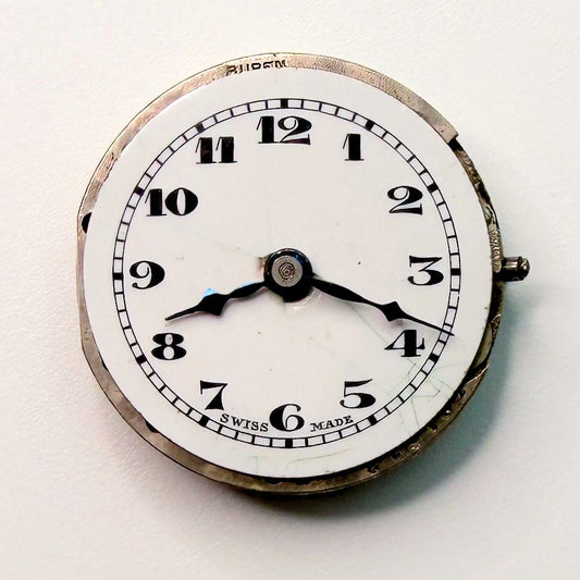 Buren Swiss 15-Jewel Watch Movement 19.8mm – Working, Stem Snapped - image 1