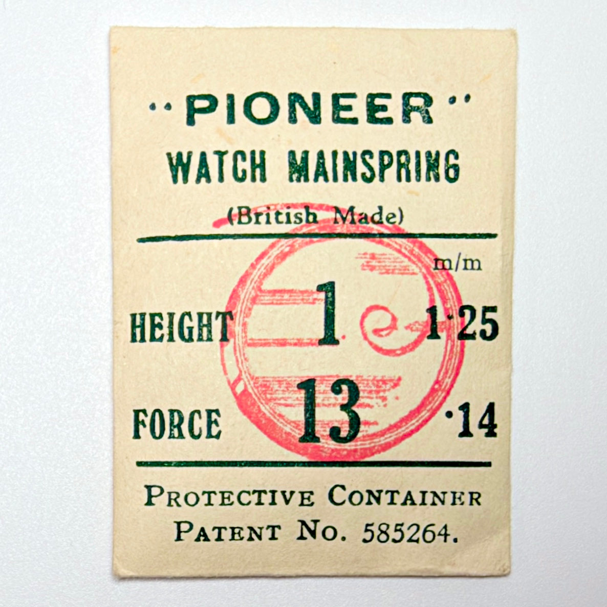 Pioneer Mainspring - H 1.25 mm × T 0.14 mm - image 1