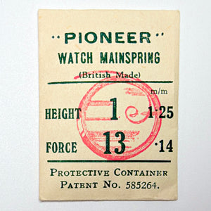 Pioneer Mainspring - H 1.25 mm × T 0.14 mm