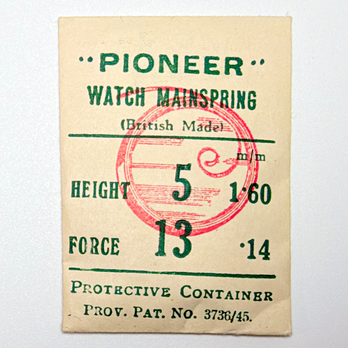Pioneer Mainspring - H 1.6 mm × T 0.14 mm - image 1