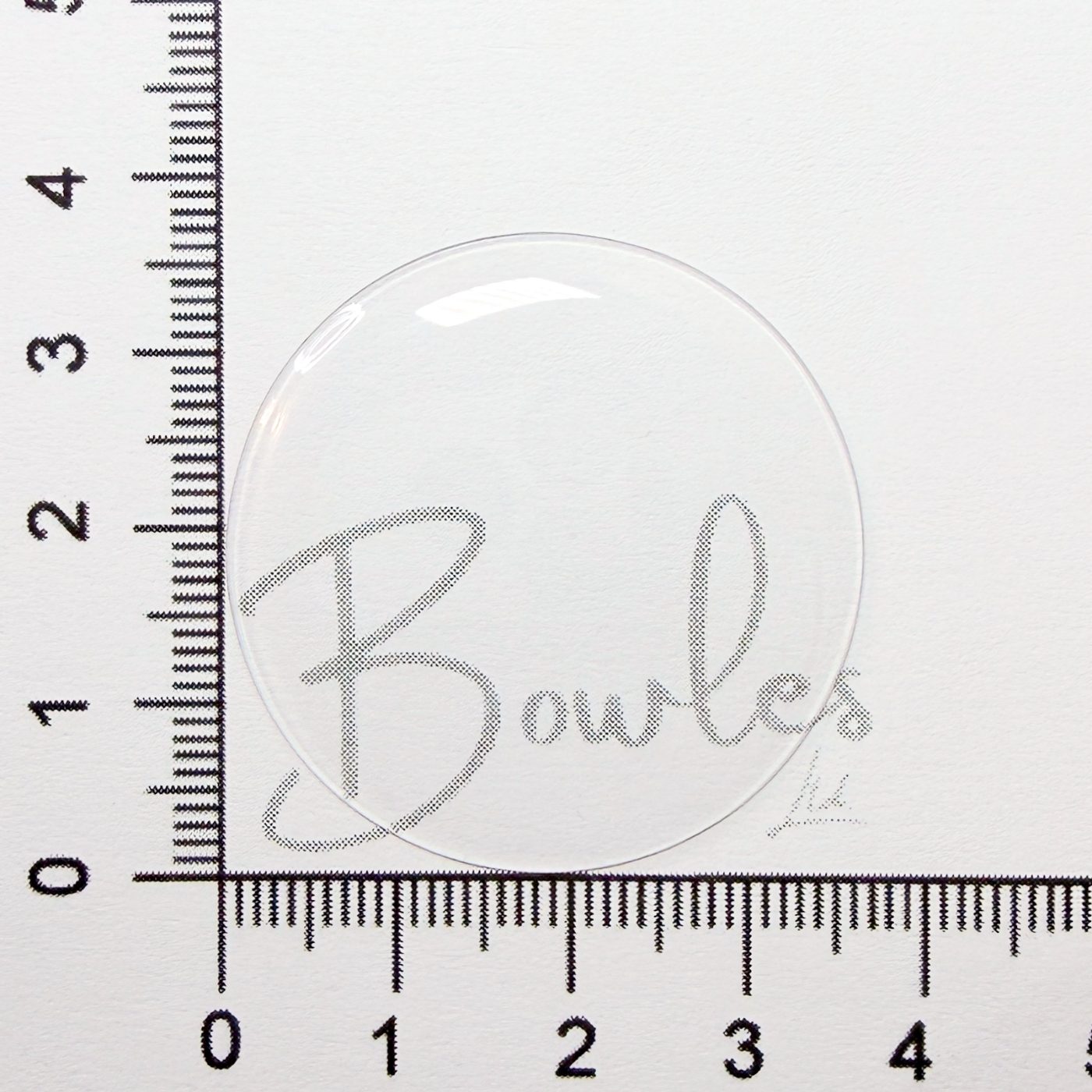 36.5mm Round Low Dome Mineral Glass Watch Crystal - Antique New Old Stock - image 1