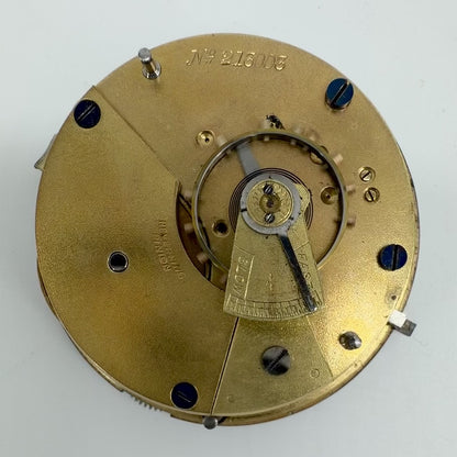 Antique English Pocket Watch Movement – 48.3mm – Working Requires Service