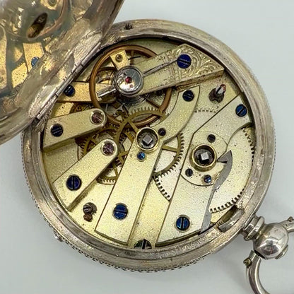 Antique Swiss Silver Cased Pocket Watch – Paul Jacky & Co. – Working