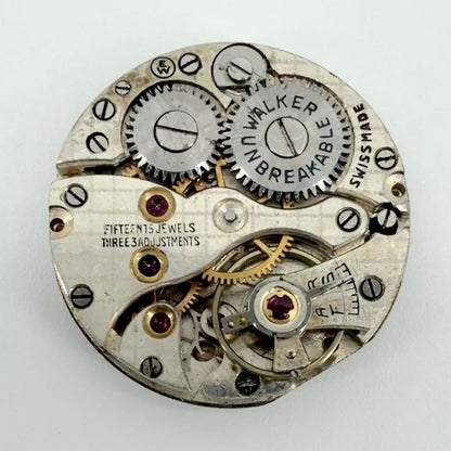 AS 676 “Walker Unbreakable” Watch Movement & Dial - 15 Jewel - Working