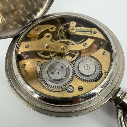 Antique Swiss Made Goliath Pocket Watch – 66mm – Working