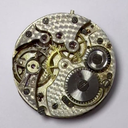 Vintage Swiss Watch Movement & Dial -  25.1mm - Working