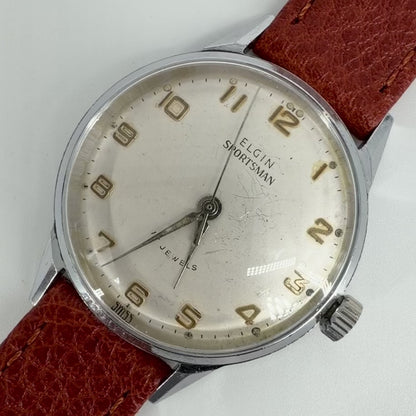Vintage Elgin Sportsman Wristwatch - 17 Jewels Swiss Made 1960s - Working