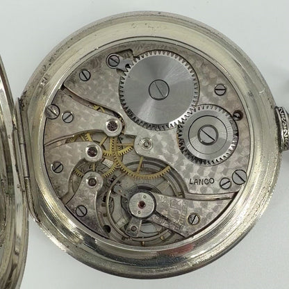 Lanco (Langendorf) Antique Swiss Pocket Watch, 25 Calibre, 49mm, Working