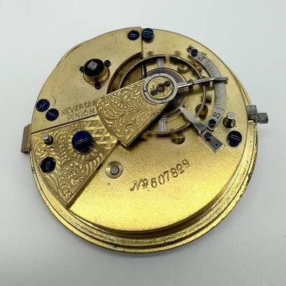 Antique J.G. Graves Sheffield Pocket Watch Movement English Lever - Working - 44.7mm